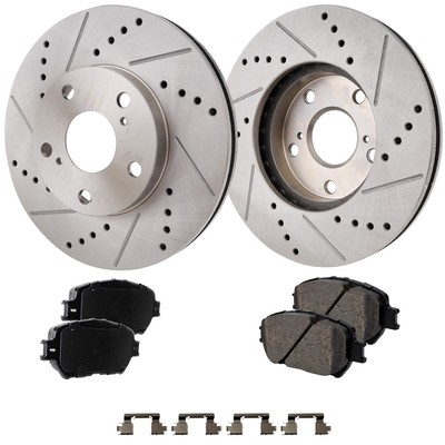 Front Brake Disc Rotors and Pads Kit For Toyota Camry 2002 2003 2004 2005 2006