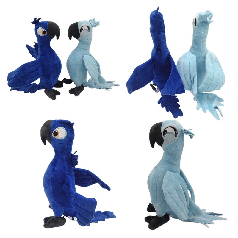 BLU JEWEL 12 Rio Plush Toy Parrot Bird Stuffed Animal Doll for Kid Xmas Gift