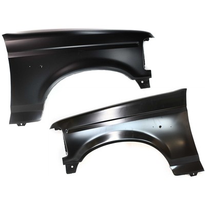 Fender Set For 1992-1997 Ford F-150 Front Primed Steel Pair w/ Emblem Provision