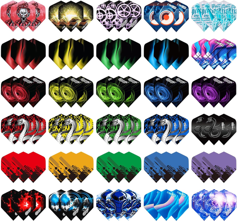 Standard Dart Flights 30 Sets 90 Pcs Durable PET Replacement Feather Tail Wing f