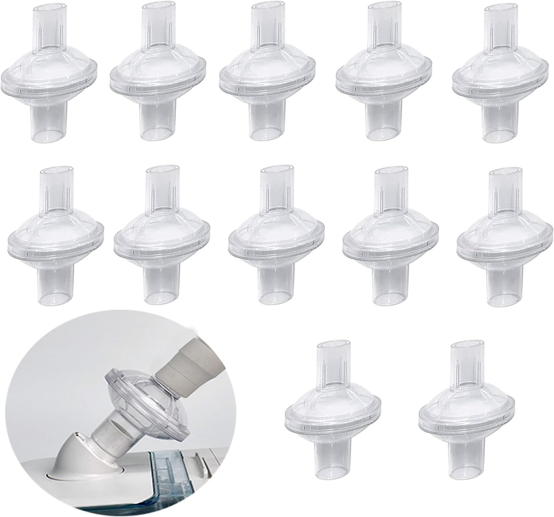 Filters for Cpap Machine - 12 Pcs Cpap Filters fit Inline Filters Compatible with Resmed and Any Machine Size 22mm and 25mm Cpap Tube