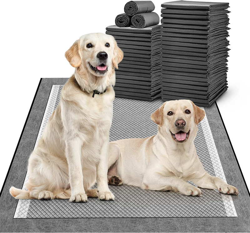 MIZOK Charcoal 30X36In Wee Wee Pads for Dogs XXL, Dog Pads Extra Large Absorb & 