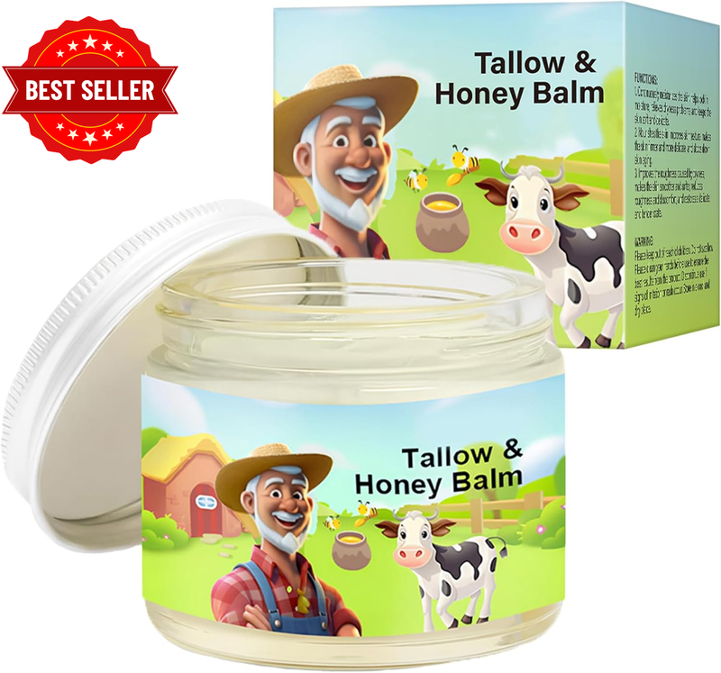 Beef Tallow Honey Balm 60g Face Body Moisturiser Dry Skin Cream
