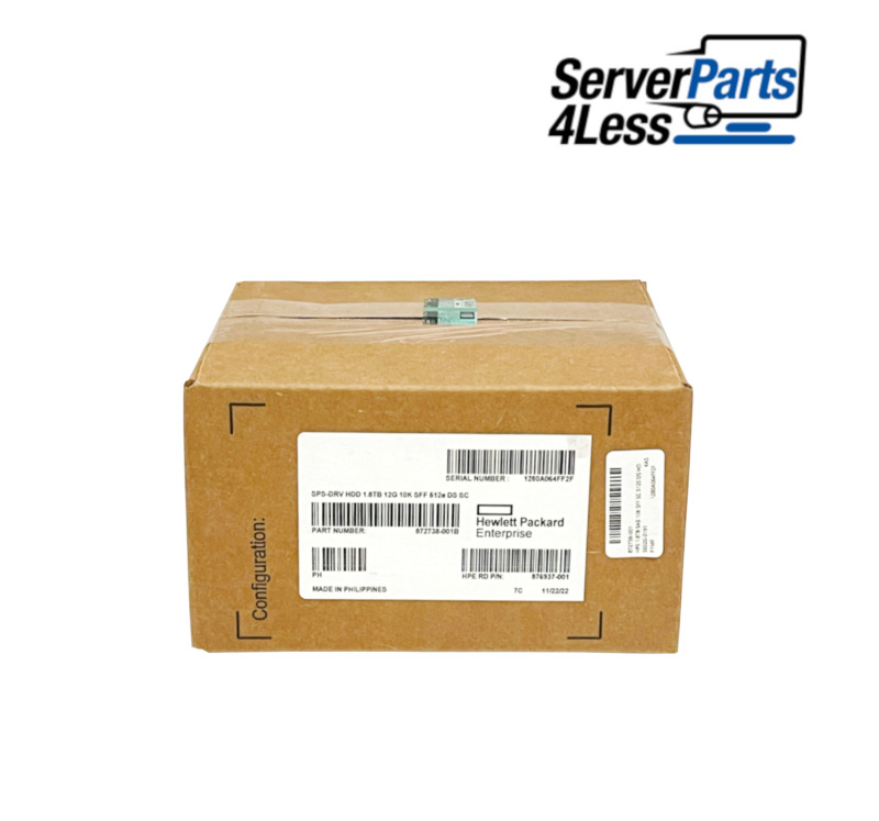 872738-001 Hp 1.8tb Sas 12g 10k Sff 2.5 Ds Hd 872481-b21 Factory Sealed Spares 