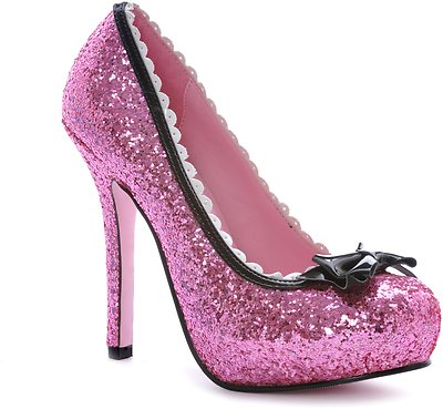 靴 original ribbon glitter pumps original ribbon glitter pumps (black)