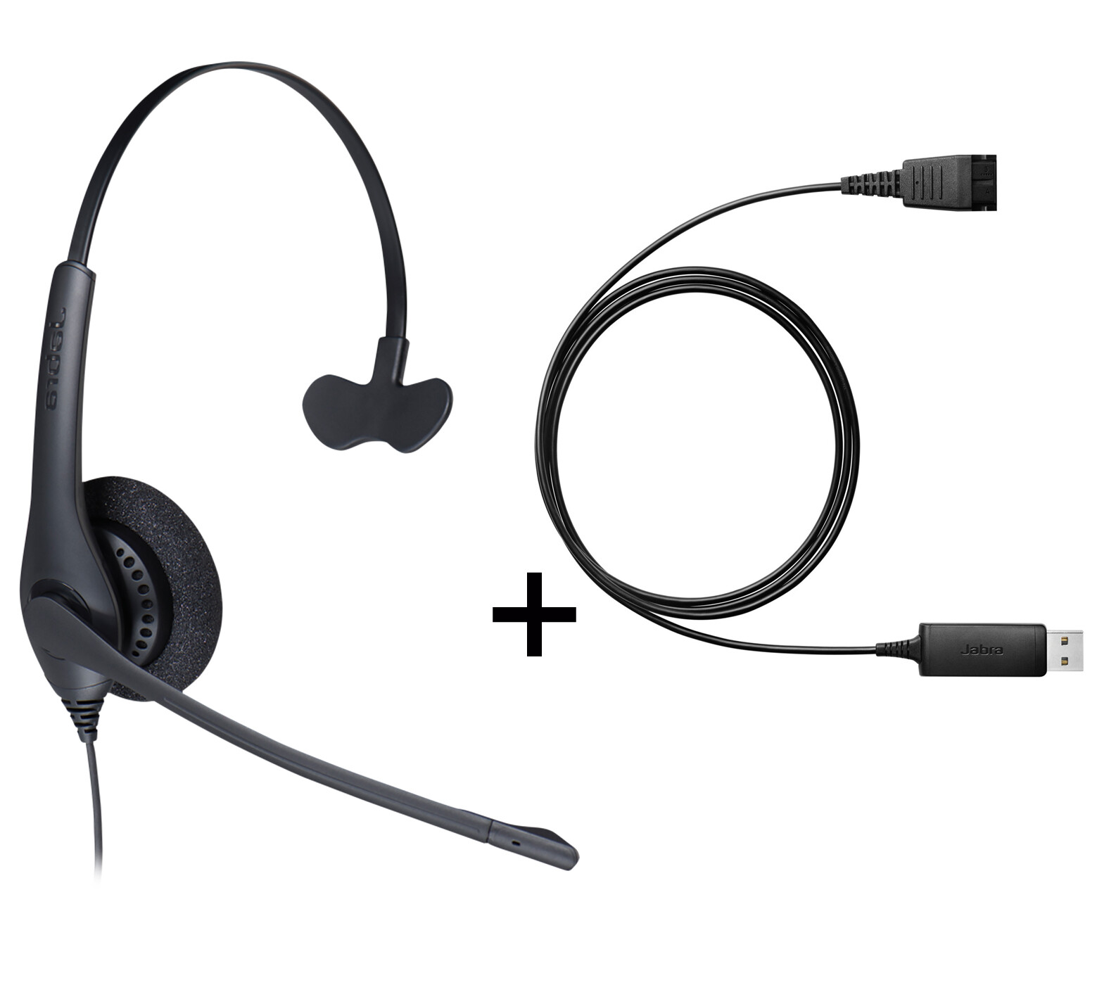 Jabra BiZ 1500 Mono QD Headset + Jabra Link 230 USB PC Cable