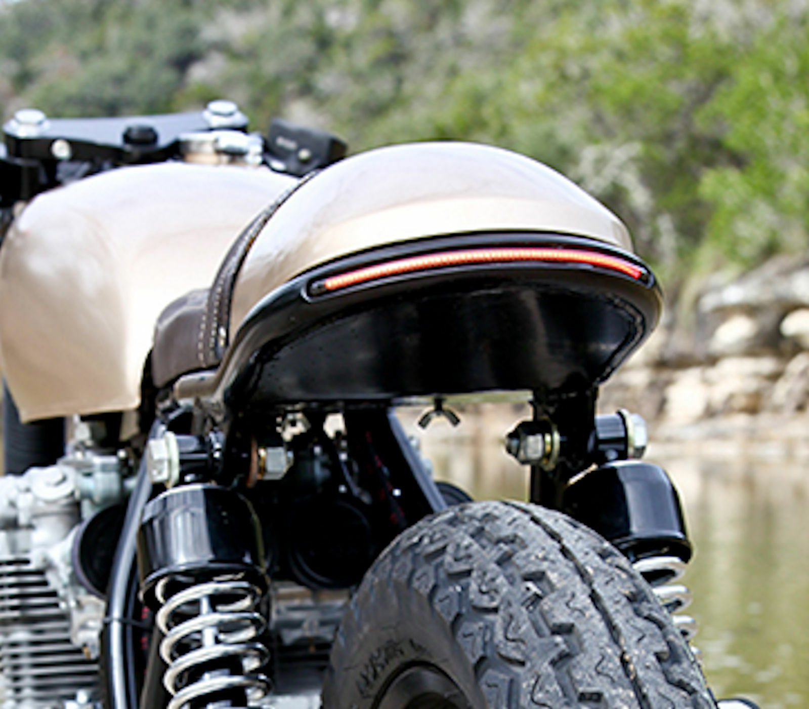 Motorcycle Flexible LED Rear Brake Light Strip Indicators Cafe Racer