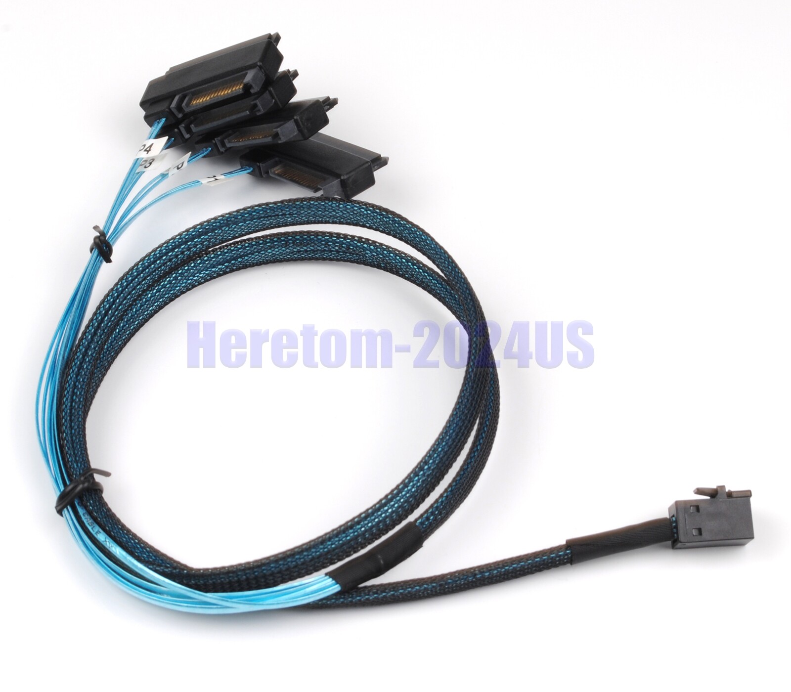 Mini-SAS HD to 4 SAS Forward Breakout Cable RAID HBA SFF-8643 to SFF-8482 HDD 1M