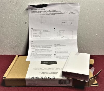   Self-Closing 3 1/2'' x 3 1/2'' Polished Brass Door Hinge:  '' BRAND NEW!! ''  