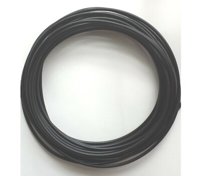 By Foot, 3' Minimum, Black Tramflex Coaxial Cable RG8X Bare Copper Braid 8XB Ham