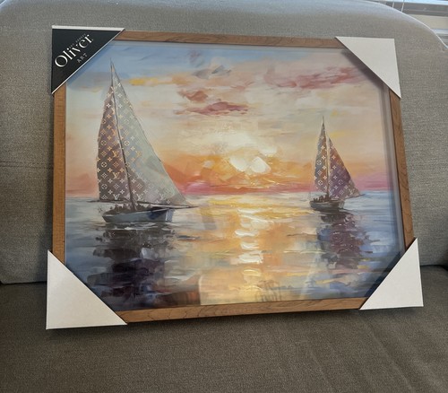 Oliver Gal☆ミラー Louis Vuitton LOUIS VUITTON LV by Oliver Gal Glass Framed Wall Art Decor