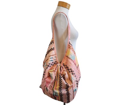 NEW Macchia Di Ruggine Coral Multi Boho Chic Hobo Shoulder Bag Lightweight Purse