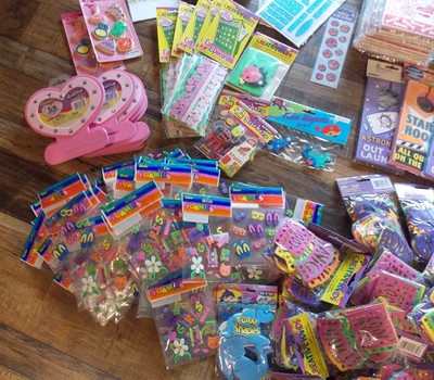Huge Lot Kids Craft Supplies Foam Stamps Stick Ons Magnets Paperoni Foamies Etc