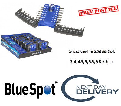 33 PC SCREWDRIVER BIT SET WITH QUICK RELEASE HOLDER POZI PH TORX BLUE SPOT A1
