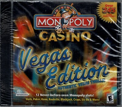 Monopoly Casino Vegas Edition PC New Slots Poker Roulette Blackjack Craps XP