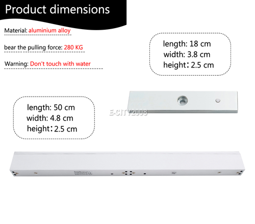 280kg 600lb Electric Lock Magnetic Access Control DOUBLE DOOR Magnet USA Ship