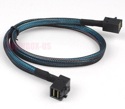 Internal Mini SAS 36pin SFF-8643 Right Angle to 36pin SFF-8643 SAS Mini HD Cable