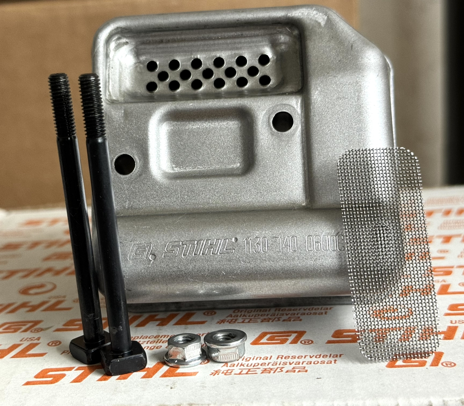 STIHL OEM MUFFLER 1130 140 0600 : STRIPPED NEW MS170 017 018 MS180 C C-B C-BE MS - Picture 1 of 6