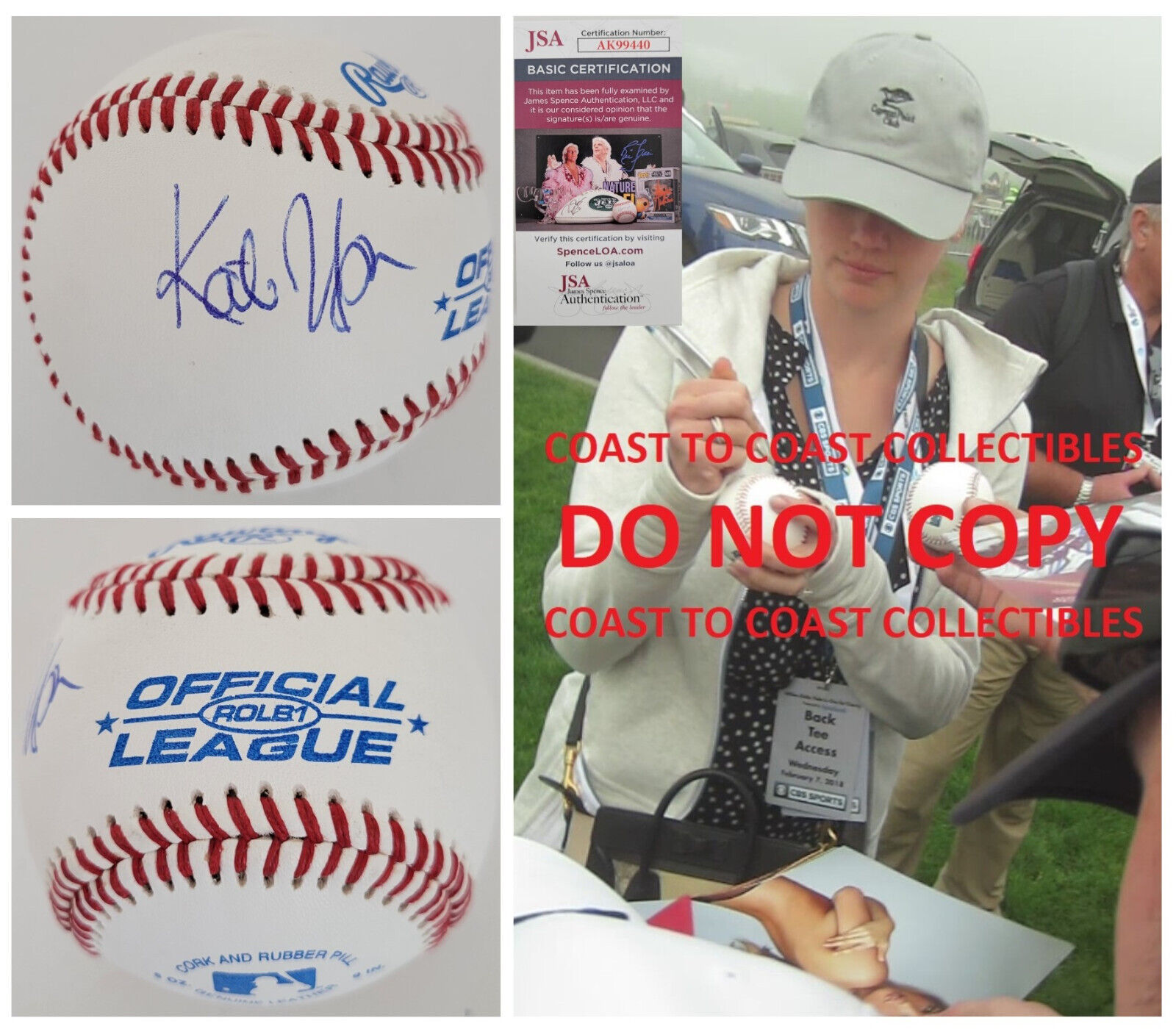 Kate Upton actress swimsuit model signed baseball proof JSA COA autographed Kate Upton actress swimsuit model signed baseball proof JSA COA autographed