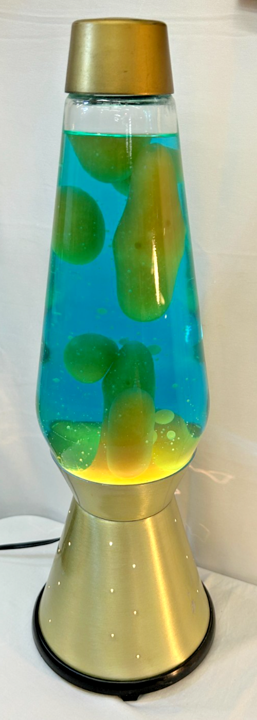 VTG Original 1970s Blue/green Lava Lamp W/Gold Star Light