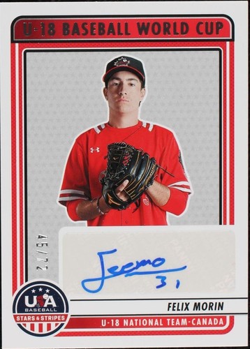 2023 Panini USA Baseball Stars & Stripes - Felix Morin #U18-FM