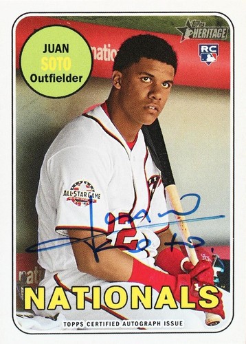 Juan Soto 2018 Topps Heritage High Number PSA 9 MINT Rookie