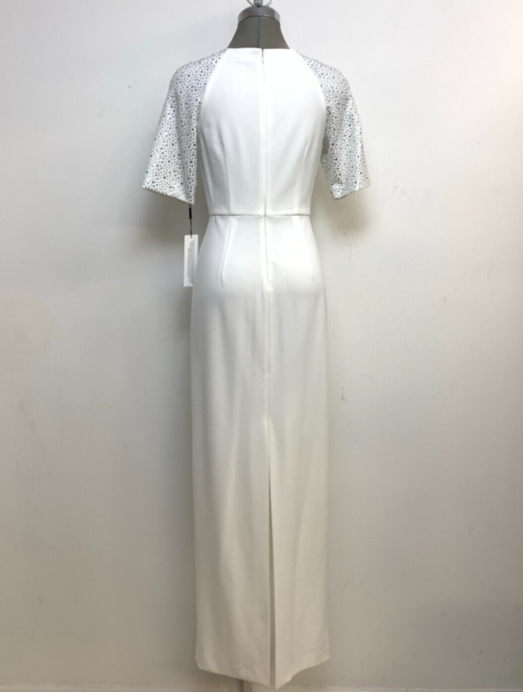 

НОВИНКА, женское элегантное белое кремовое платье Calvin Klein, длинное платье с короткими рукавами, размер, Белый