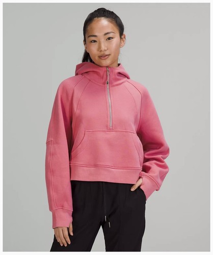 NWT Lululemon Scuba Oversized 1/2 Half-Zip Hoodie Size M/L in Pink