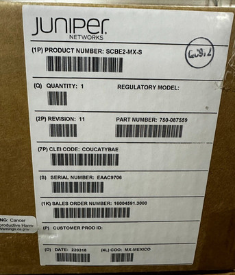 JUNIPER SCBE-MX Enhanced Switch Control Board (SCBE) - NEW