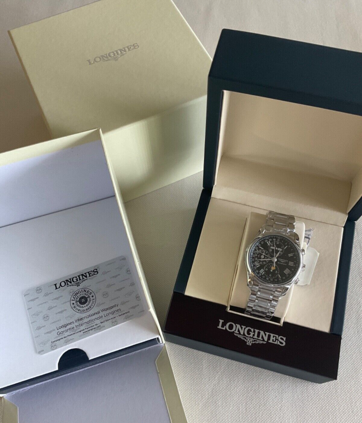 Pre-owned Longines Master Collection Chronograph 40mm Black Dial Watch L26734516