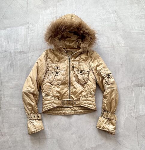 Strap Jacket LGB If Six Was Nine Style Faux Fur Zip Hood Strap Jacket LGB If Six Was Nine Style Faux Fur Zip Hood