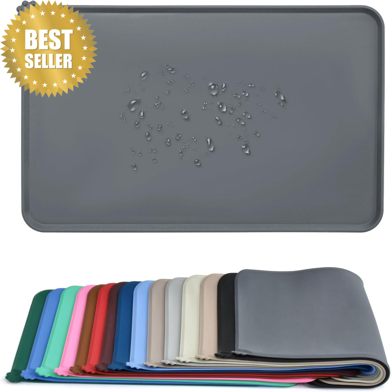 Silicone Waterproof Dog Cat Pet Feeding Mats,Anti-Slip Pet Bowl Mats,Fda Grade P