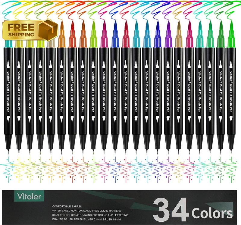 Colored Pen Fine Point Journal Pens Colored Brush Markers