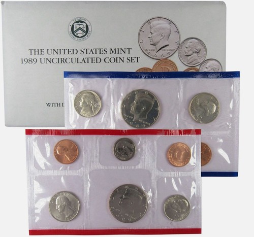 1989 P&D U.S Mint Set Uncirculated Coins OGP Free Shipping #1626