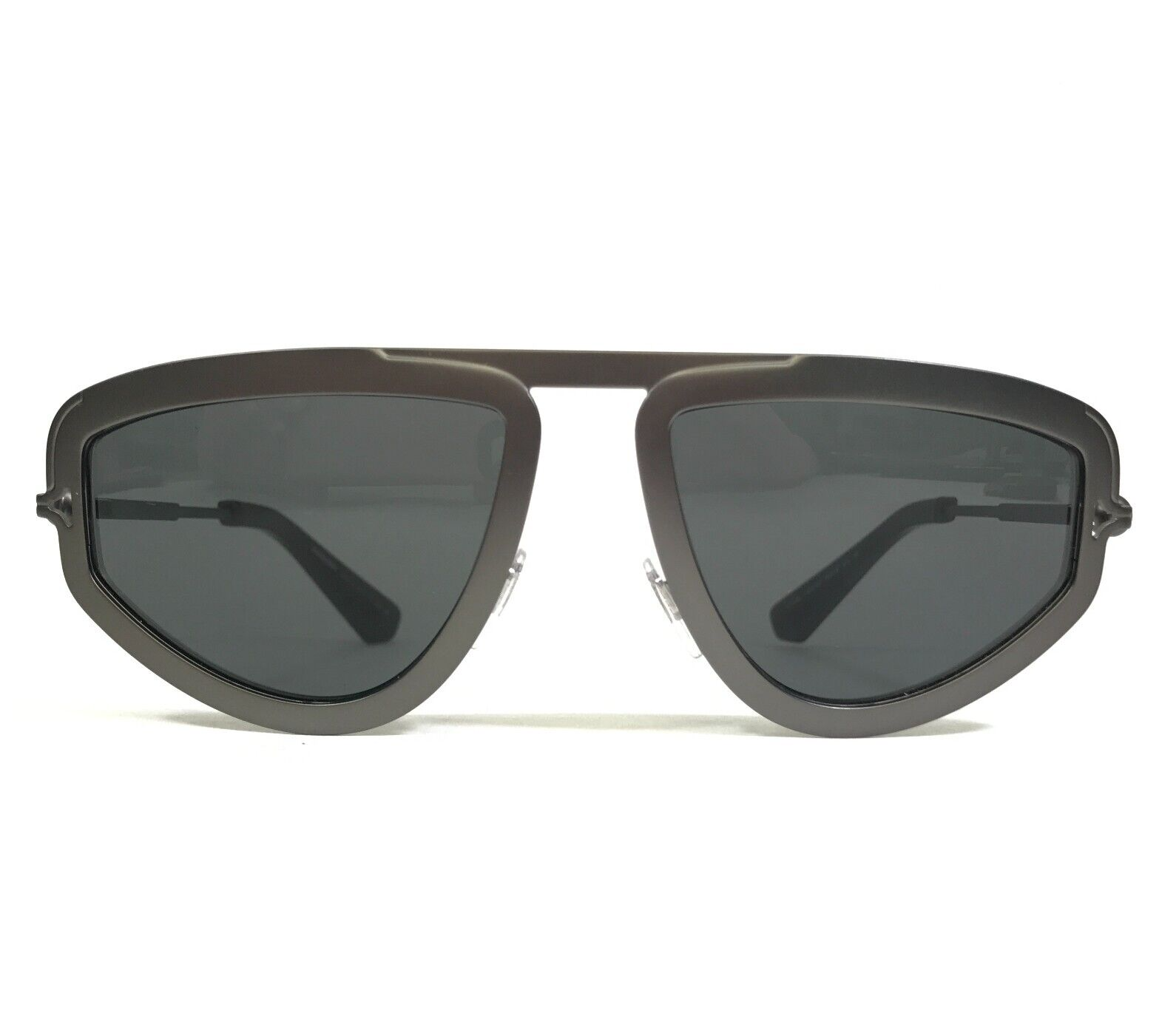 Pre-owned Burberry Sunglasses B3150 1316/87 Matte Gray Abstract Aviators With Gray Lenses