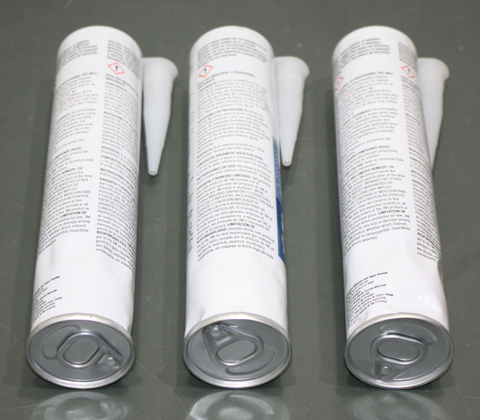 (3) 3M 540 Polyurethane Sealant, White 300 mL, Marine Grade Fast Set Adhesive