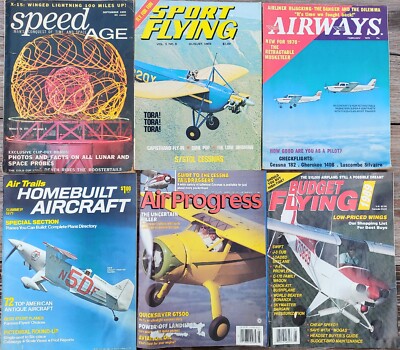 Vintage Speed Age Magazine 1959 Other Flying Magazines Lot Of 6.