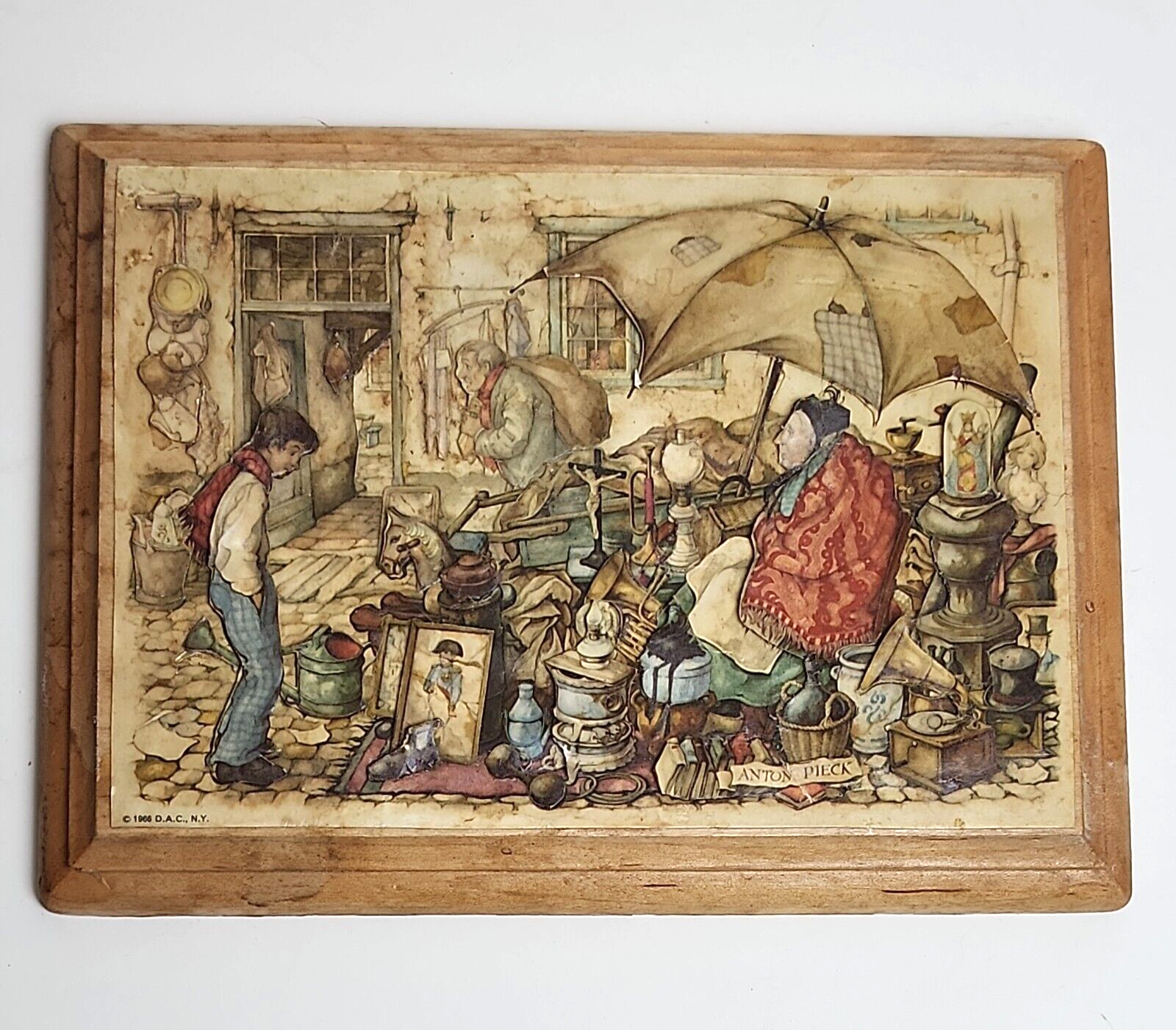 最も優遇 3D Pieck Anton 1966 Vintage Wood Art Paper Layered 絵画