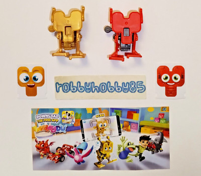 WALKING ROBOTS COMPLETE SET OF 2 WITH PAPERS KINDER JOY SURPRISE EGG TOYS 2024