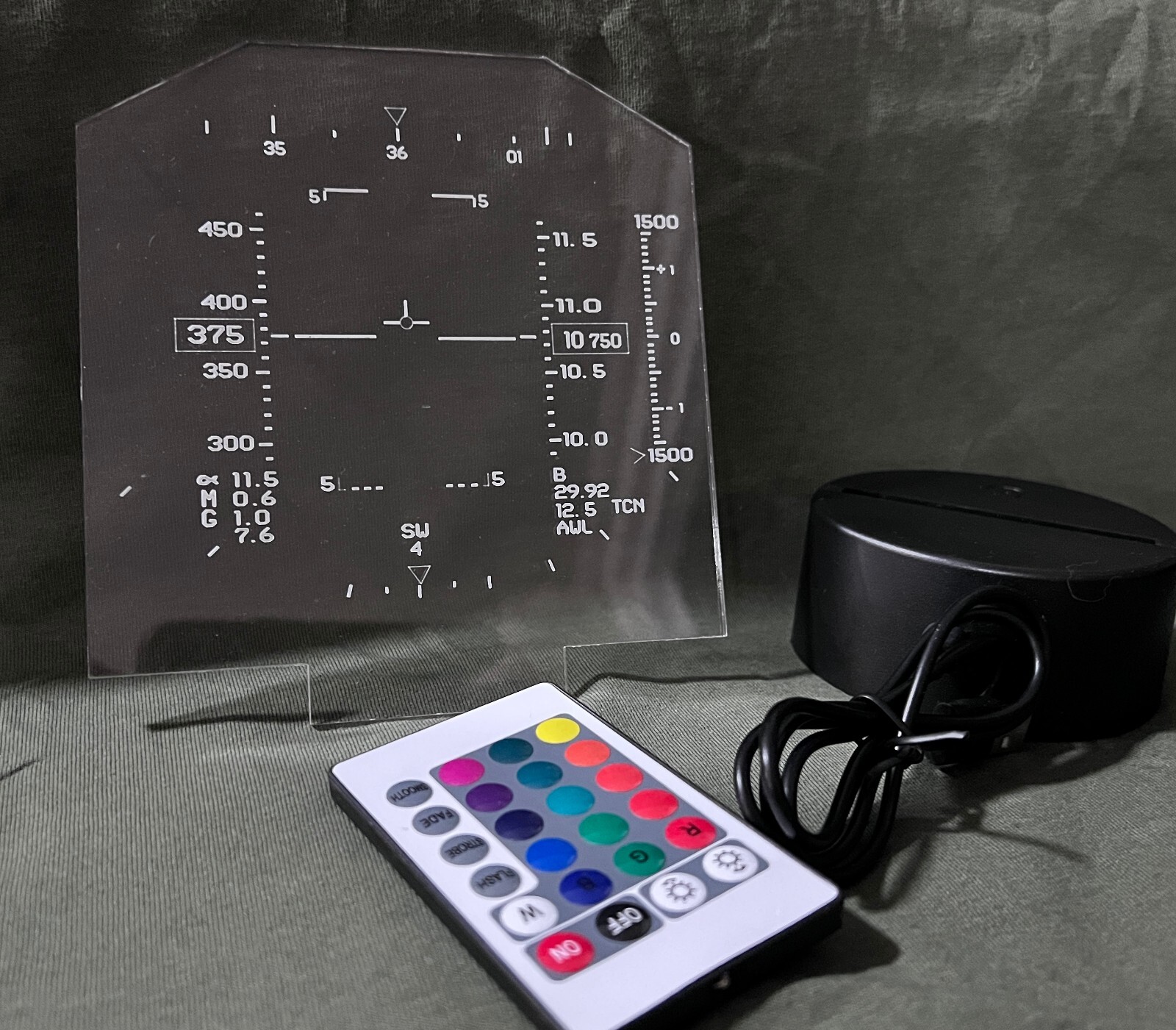 F14 Tomcat Heads Up Display -HUD- LED Light -Sign - Night Light-