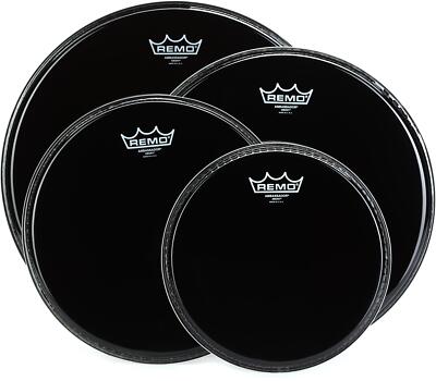 Remo Ambassador 4-pc Tom Pack - 10"/12"/14"/16" - Ebony