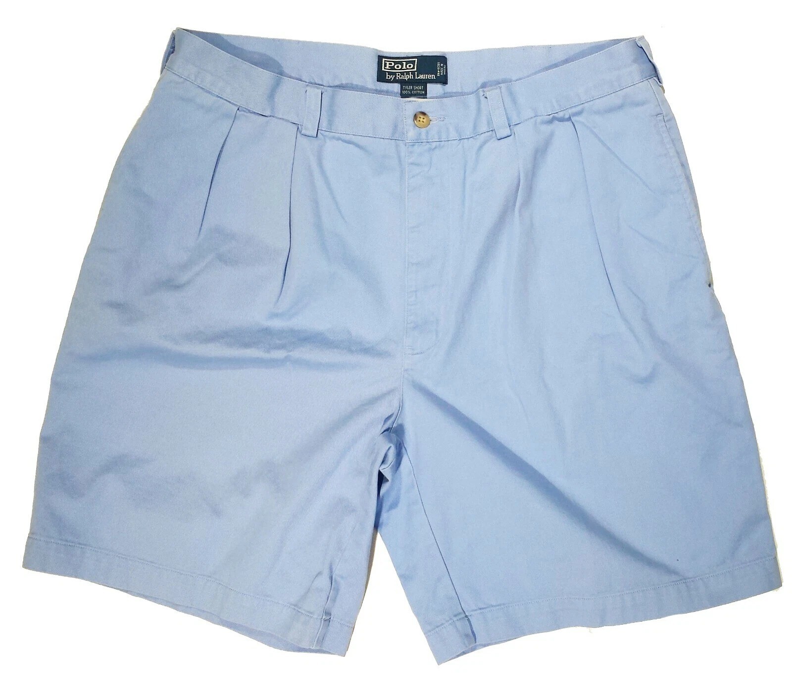 90s Polo by RalphLauren TYLER SHORT ポロチノ Vintage Polo By Ralph Lauren Mens Shorts 36X9 Pleated Khaki