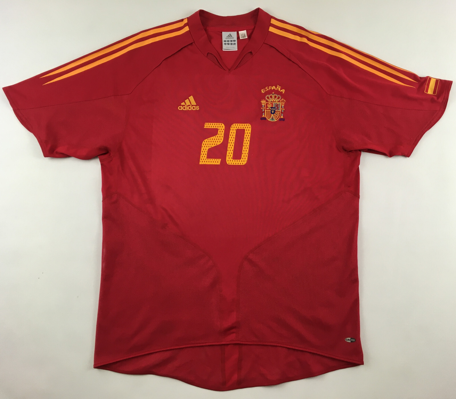 ウェア Spain away Euro 2004 Player Issue Shirts Spain España #20 Xavi Euro 2004 away shirt Adidas jersey