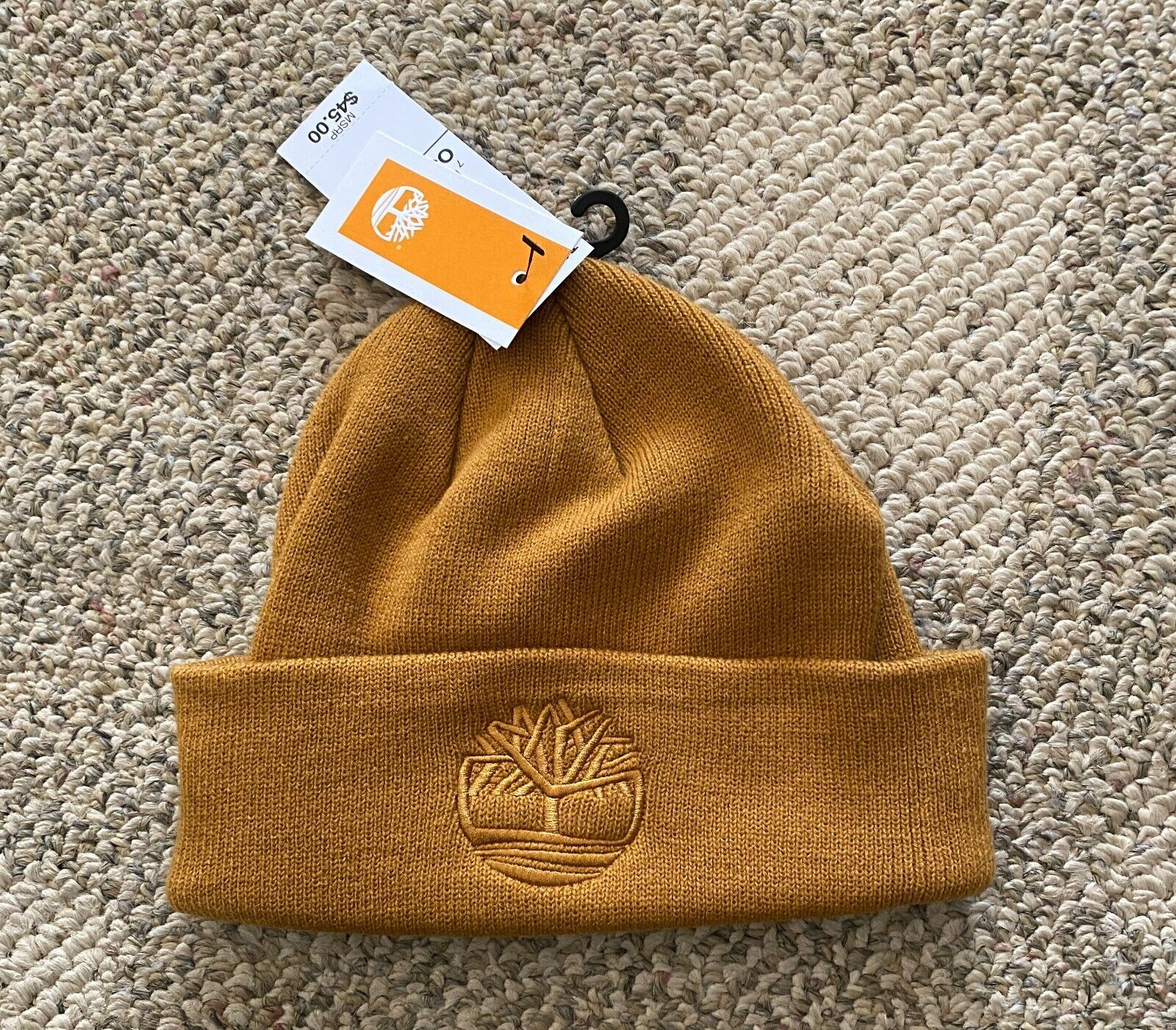 Mens Timberland Winter Knit Beanie Hat Golden Tan One Size T101356C | eBay