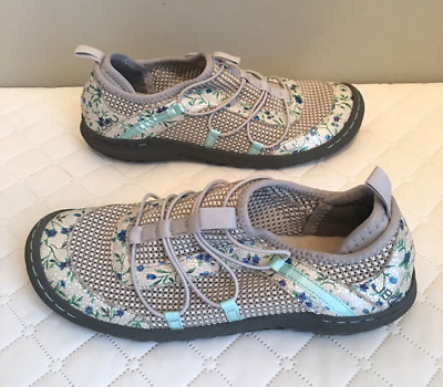 JBU Jambu Slip-On Shoe Brandi Women US 6.5 M Light Gray Floral Comfort Mesh NWOB