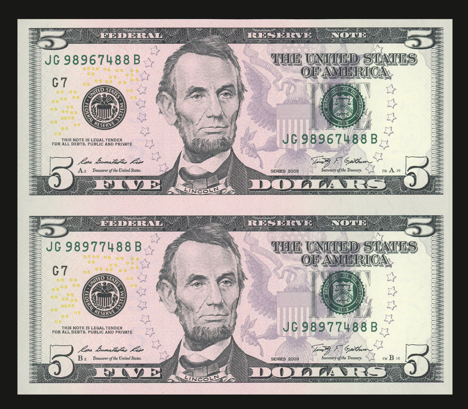 BANKNOTESコレクション② 22枚 22k Gold Layered Uncirculated Two Dollar Bill - Special