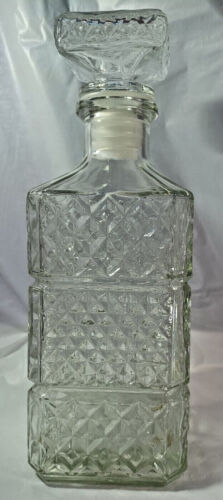 Vintage Brama Davidson Lead  Crystal Liquor Decanter With Stopper Scotch Whiskey