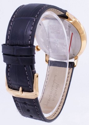Pre-owned Zeppelin Series Lz 129 Hindenburg Blue Dial Leather Strap 7038-3 30m Men's Watch