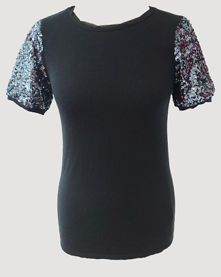 Short sleeve deals sequin top