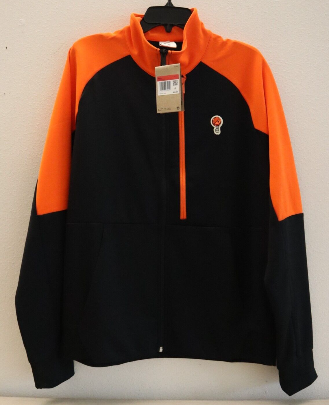 Nike DZ3074 010 Men Sz L Black/Orange Peace Love & Basketball Full Zip Jacket$90 Nike DZ3074 010 Men Sz L Black/Orange Peace Love & Basketball Full Zip Jacket$90